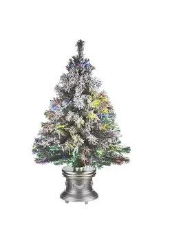 Buy 😀 National Tree 36" Green and White Evergreen Flocked 🎅 Christmas Tree Tabletop Decor 🎉 -Cheap Waverly® Store Belk 2426