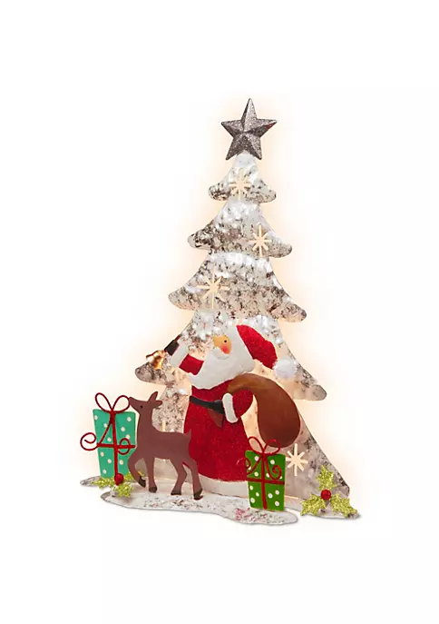 Promo ๐ National Tree 16.5" White and Red LED Lighted Santa with ๐ Christmas Tree Scene Tabletop Decor ๐ 3 Promo ๐ National Tree 16.5" White and Red LED Lighted Santa with ๐ Christmas Tree Scene Tabletop Decor ๐ - Image 3
