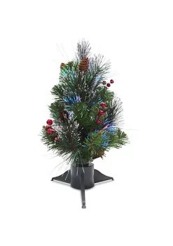 Best Pirce 😀 National Tree 18" Pre-Lit Crestwood Spruce Battery Operated Full Artificial 🎁 Christmas Tree – Multicolor LED Lights 😀