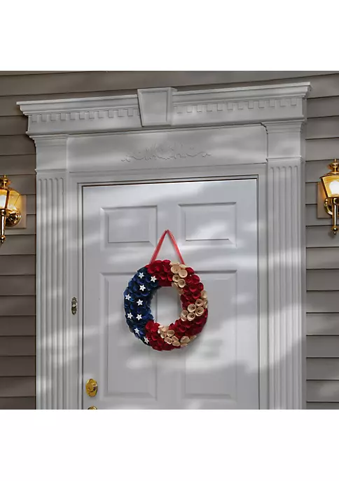 New 🎉 National Tree Blue and Red Patriotic Curls Artificial Fourth of July Wreath - 16-Inch Unlit 🥰 3 New 🎉 National Tree Blue and Red Patriotic Curls Artificial Fourth of July Wreath - 16-Inch Unlit 🥰 - Image 3