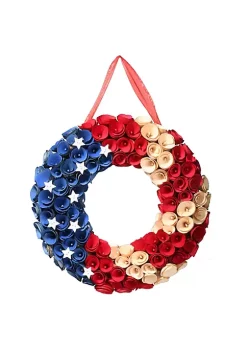 New 🎉 National Tree Blue and Red Patriotic Curls Artificial Fourth of July Wreath - 16-Inch Unlit 🥰 7 New 🎉 National Tree Blue and Red Patriotic Curls Artificial Fourth of July Wreath - 16-Inch Unlit 🥰 -Cheap Waverly® Store Belk 2463