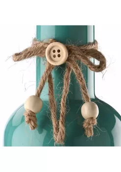 Outlet 🤩 National Tree 9.25" Aqua Green and Blue Sea Horse Antique Style Bottle Vase 👍 -Cheap Waverly® Store Belk 2474