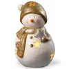 Brand new 🛒 National Tree 7.5" White and Gold LED Lighted Snowman 🔔 Christmas Tabletop Decor (Pack of 2) ⭐