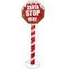 New ✨ National Tree 60" Red and White Stop Sign Decor with White LED Lights ⌛