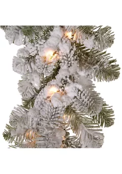 Outlet ✨ National Tree 9' x 12" Pre-Lit Snowy Camden Artificial 🎄 Christmas Garland - Clear Lights 🔥 -Cheap Waverly® Store Belk 2526