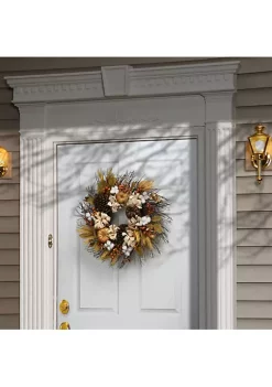 Flash Sale ⭐ National Tree Pinenut Artificial 👪 Thanksgiving Wreath - 22-Inch Unlit 👍 -Cheap Waverly® Store Belk 2536