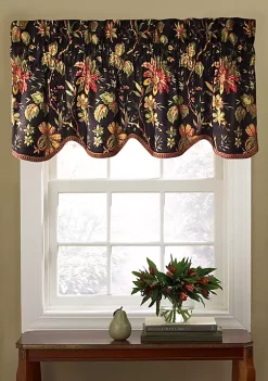 Hot Sale 🎁 Waverly® Felicite Noir Window Valance 50-in. x 15-in. 😀