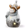 Best Sale 🔔 National Tree 20.25" Gray and Brown LED Lighted Moose ❄ Christmas Tabletop Decor 😉