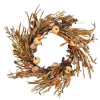 New ✔️ National Tree Orange and Brown Harvest Themed Artificial Autumn Wreath - 24-Inch Unlit ⌛