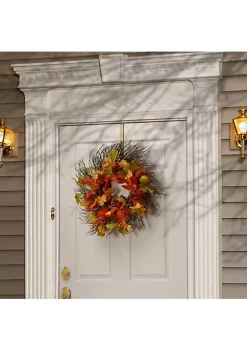 Deals 🌟 National Tree Orange and Green Maple Leaves Artificial Autumn Wreath - 26-Inch Unlit 🔥 -Cheap Waverly® Store Belk 2583
