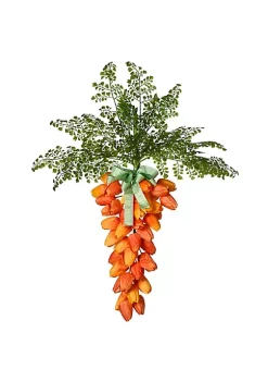Promo ⭐ National Tree Orange and Green Tulip Bulbs Carrot Wall Decor 31" x 10" 🎁