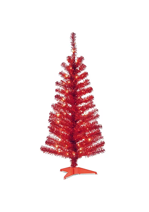 Coupon ๐ National Tree 4' Pre-Lit Medium Red Tinsel Artificial โ Christmas Tree - Clear Lights ๐ 3 Coupon ๐ National Tree 4' Pre-Lit Medium Red Tinsel Artificial โ Christmas Tree - Clear Lights ๐ - Image 3