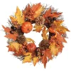Best Sale ✔️ National Tree Pumpkins and Maple Leaves 🧛 Halloween Wreath Orange and Yellow 16-Inch ⭐