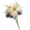 Cheapest 😍 National Tree 19" Cream White Artificial Rose Flower Bouquet 🎁