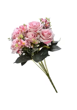 Best Sale 🔔 National Tree 19" Pink and Green Artificial Rose Flower Bouquet 🛒 -Cheap Waverly® Store Belk 2660