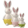 Cheapest 🔥 National Tree Set of 3 Yellow and Green Bunny Rabbit Trio Easter Egg Decor 9" 😉