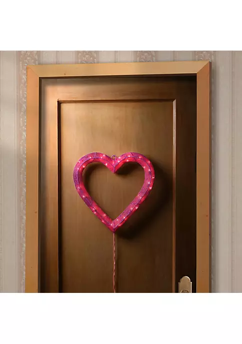 Buy ❤️ National Tree 15" Pink Pre-Lit Contemporary Heart Hanging Decor - Red LED Lights 🔔 2 Buy ❤️ National Tree 15" Pink Pre-Lit Contemporary Heart Hanging Decor - Red LED Lights 🔔 - Image 2