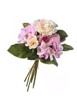 Outlet 🌟 National Tree 12" Pink Rose and Orchids Bundle Artificial Flower Bouquet 😉 -Cheap Waverly® Store Belk 2679