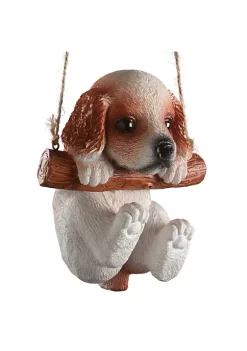Buy 🎉 National Tree 5" Brown and White Swinging Spaniel Puppy Decor 🔔