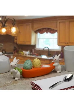 Cheap 😍 National Tree 11" White and Orange Carrot Shaped Egg Holder Easter Decor 🎉 -Cheap Waverly® Store Belk 2708