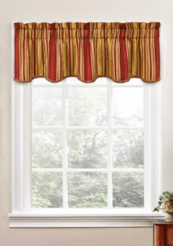 Top 10 ✨ Traditions by Waverly® Stripe Ensemble Scalloped Window Valance 🛒