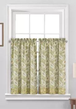 Budget 🔔 Waverly® Paisley Verveine Window Tier Pair 💯 -Cheap Waverly® Store Belk 417