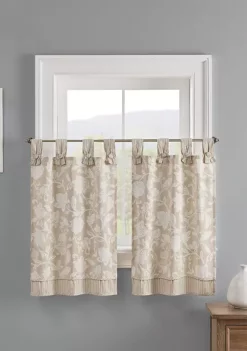 Budget ⭐ Waverly® Stencil Vine Window Tier Pair 👏 -Cheap Waverly® Store Belk 773