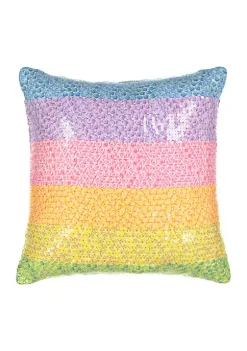 Best Pirce 🥰 Waverly® Spree Over The Rainbow Sequin Decorative Pillow 🧨