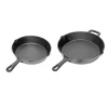 Promo 😍 Lexi Home Durable Pre Seasoned Cast Iron Frying Pan - Set of 2 ( 8 & 10 inches) 👏