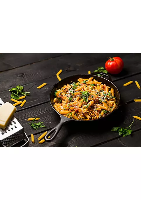 Promo 😍 Lexi Home Durable Pre Seasoned Cast Iron Frying Pan - Set of 2 ( 8 & 10 inches) 👏 2 Promo 😍 Lexi Home Durable Pre Seasoned Cast Iron Frying Pan - Set of 2 ( 8 & 10 inches) 👏 - Image 2