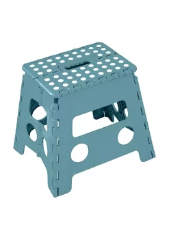 Coupon ⭐ Lexi Home Foldable Space Saving Step Stool 12" inch - Teal ⌛