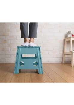 Coupon ⭐ Lexi Home Foldable Space Saving Step Stool 12" inch - Teal ⌛ -Cheap Waverly® Store Belk 894