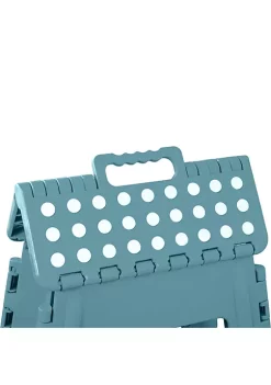 Coupon ⭐ Lexi Home Foldable Space Saving Step Stool 12" inch - Teal ⌛ -Cheap Waverly® Store Belk 895