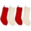Hot Sale 😉 Lexi Home Large 🔔 Christmas Holiday Stockings - Set of 4 Assorted Cable Knit Stockings ❤️