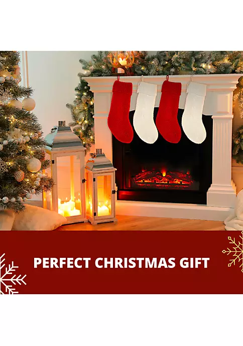 Hot Sale ๐ Lexi Home Large ๐ Christmas Holiday Stockings - Set of 4 Assorted Cable Knit Stockings โค๏ธ 2 Hot Sale ๐ Lexi Home Large ๐ Christmas Holiday Stockings - Set of 4 Assorted Cable Knit Stockings โค๏ธ - Image 2