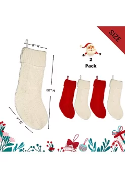 Hot Sale ๐ Lexi Home Large ๐ Christmas Holiday Stockings - Set of 4 Assorted Cable Knit Stockings โค๏ธ 7 Hot Sale ๐ Lexi Home Large ๐ Christmas Holiday Stockings - Set of 4 Assorted Cable Knit Stockings โค๏ธ -Cheap Waverlyยฎ Store Belk 899