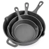 Wholesale ⌛ Lexi Home Durable Pre Seasoned Cast Iron Frying Pan Set of 3 (6, 8 & 10 inches) 😍
