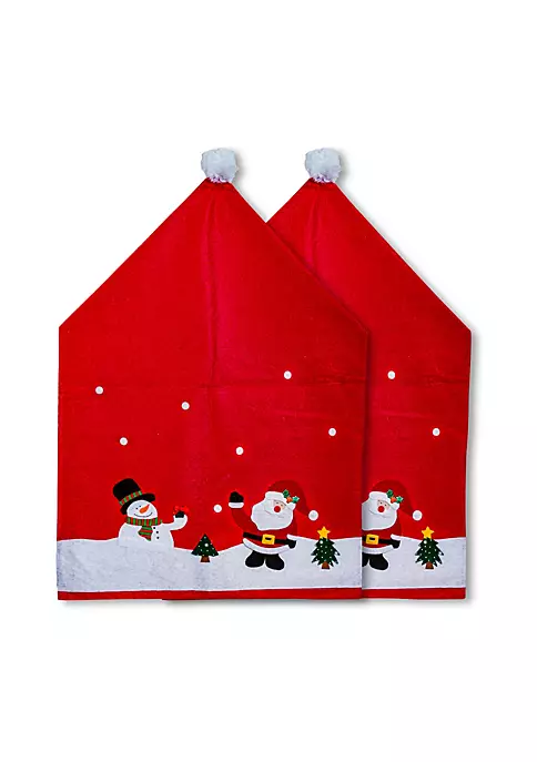 Cheap ๐ฅ Lexi Home Festive ๐ Christmas Holiday Decorations - Set of 2 Santa & Friends Dining Room Chair Covers ๐ 1 Cheap ๐ฅ Lexi Home Festive ๐ Christmas Holiday Decorations - Set of 2 Santa & Friends Dining Room Chair Covers ๐