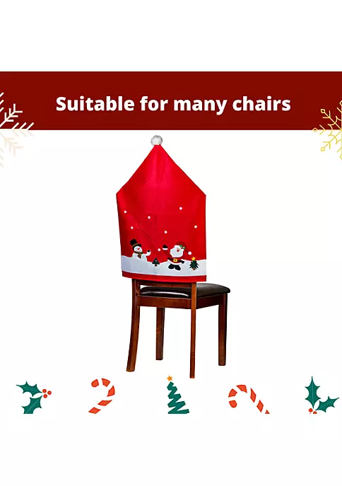 Cheap ๐ฅ Lexi Home Festive ๐ Christmas Holiday Decorations - Set of 2 Santa & Friends Dining Room Chair Covers ๐ 3 Cheap ๐ฅ Lexi Home Festive ๐ Christmas Holiday Decorations - Set of 2 Santa & Friends Dining Room Chair Covers ๐ - Image 3