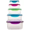 Best Sale 🌟 Lexi Home Rectangular Lock-and Seal Plastic 5 Container Food Storage Set 🤩