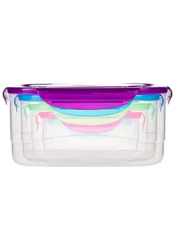 Best Sale 🌟 Lexi Home Rectangular Lock-and Seal Plastic 5 Container Food Storage Set 🤩 -Cheap Waverly® Store Belk 983